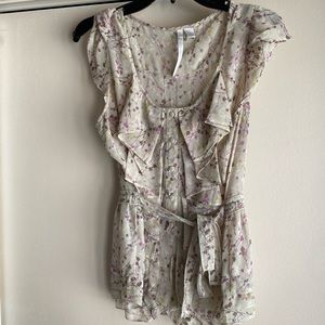 LC Lauren Conrad Ruffle Blouse Size M